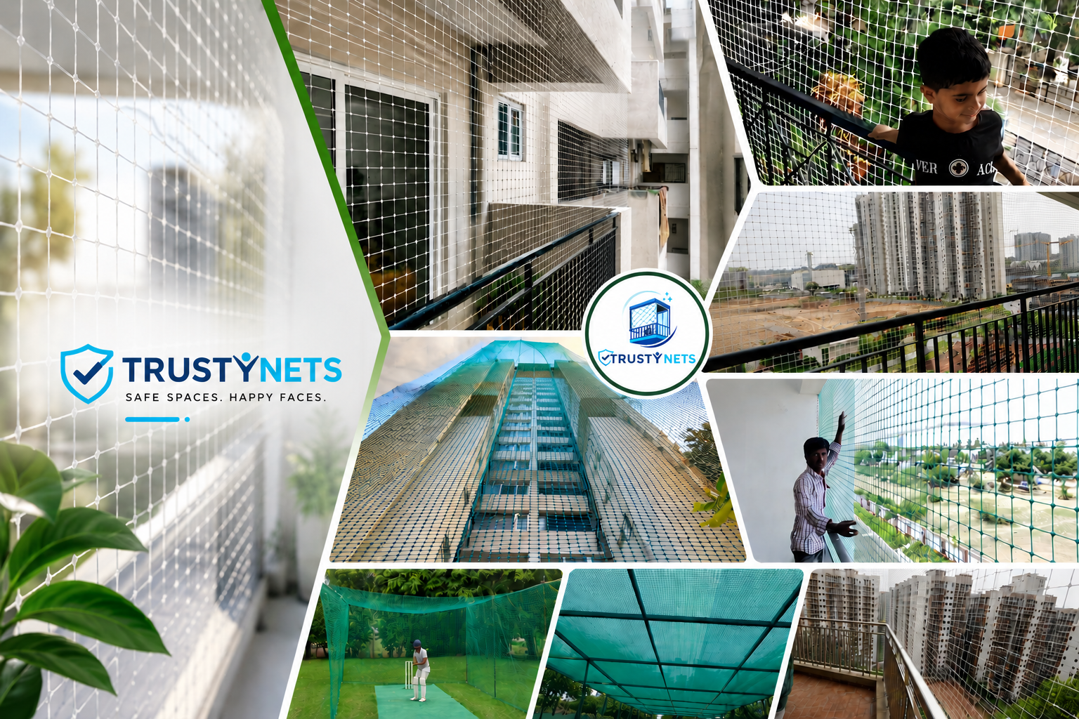 Safety net installation showcase